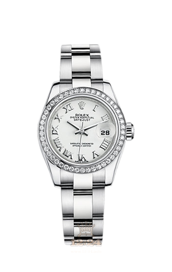 Rolex Lady-Datejust Watch 179384-0018 26 mm Steel / White gold Case White Dial