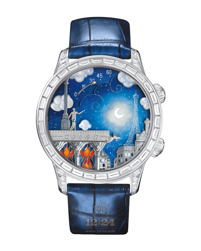 Van Cleef Poetic Complications Watch VCARO30N00 White gold Case Dark blue Dial