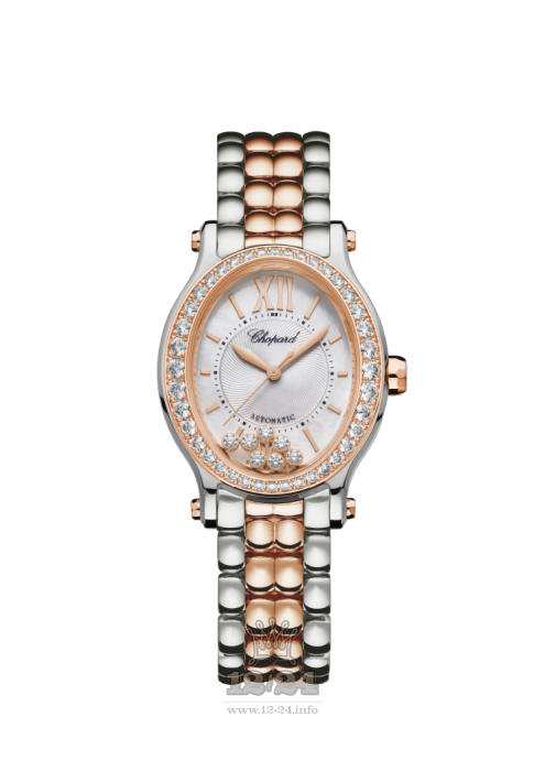 Chopard Happy Sport Watch 278602-6004 31 mm Stainless steel Pink gold Case Silver Dial