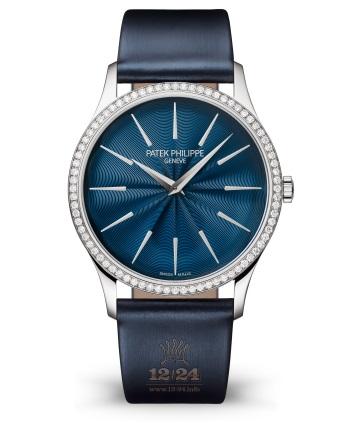 Patek Philippe Calatrava Watch 4997-200G-001 35 mm White gold Case Dark blue Dial