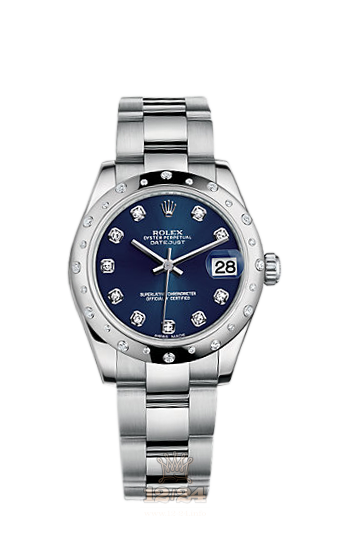 Rolex Lady-Datejust Watch 178344-0029 31 mm Steel / White gold Case Dark blue Dial