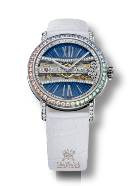 Corum Golden Bridge Watch B113/03279 39 mm White gold Case Silver Dark blue Dial
