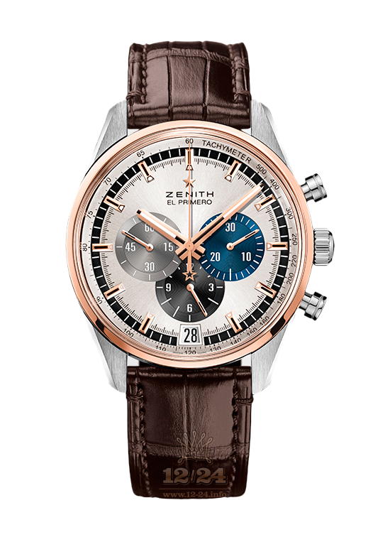 Zenith Chronomaster Watch 51.2080.400/69.C494 42 mm Steel / Pink gold Case Silver Dial