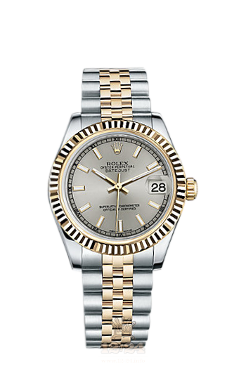 Rolex Lady-Datejust Watch 178273-0030 31 mm Steel / Yellow gold Case Silver Dial