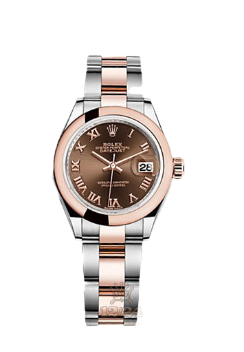 Rolex Datejust Watch 279161-0010 28 mm Steel / Pink gold Case Brown (chocolate) Dial