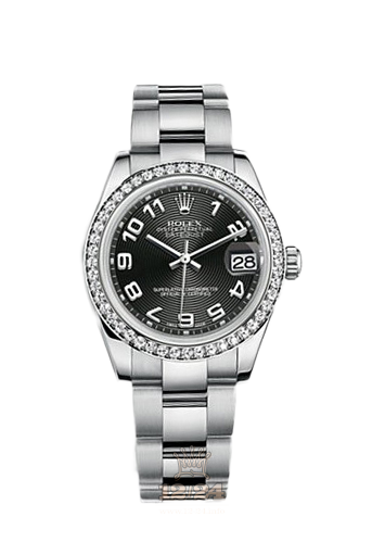 Rolex Datejust Watch 178384-0053 31 mm Steel / White gold Case Black Dial