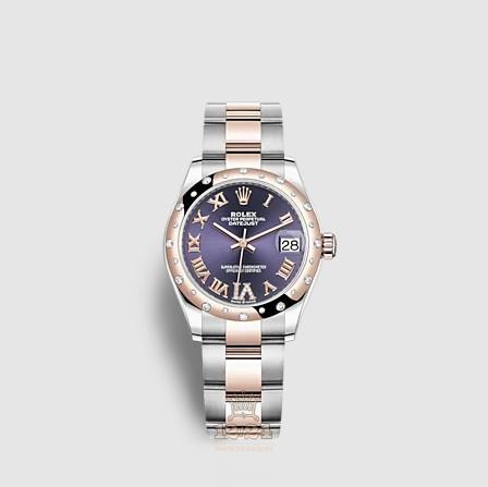 Rolex Datejust Watch 278341rbr-0019 31 mm Stainless steel Pink gold Case Purple Dial