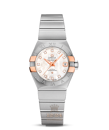 Omega Constellation Watch 123.20.27.20.55.004 27 mm Steel / Pink gold Case White Dial