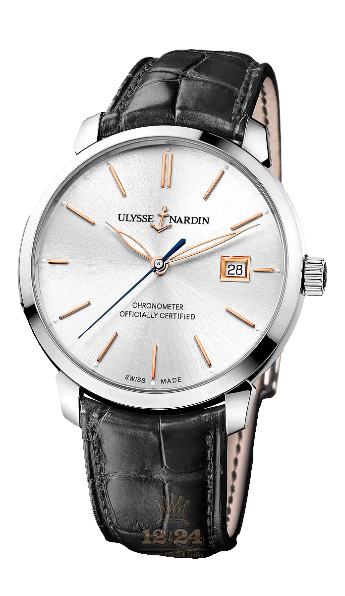 Ulysse Nardin Classic Watch 8153-111-2/90 40 mm Stainless steel Case Silver Dial