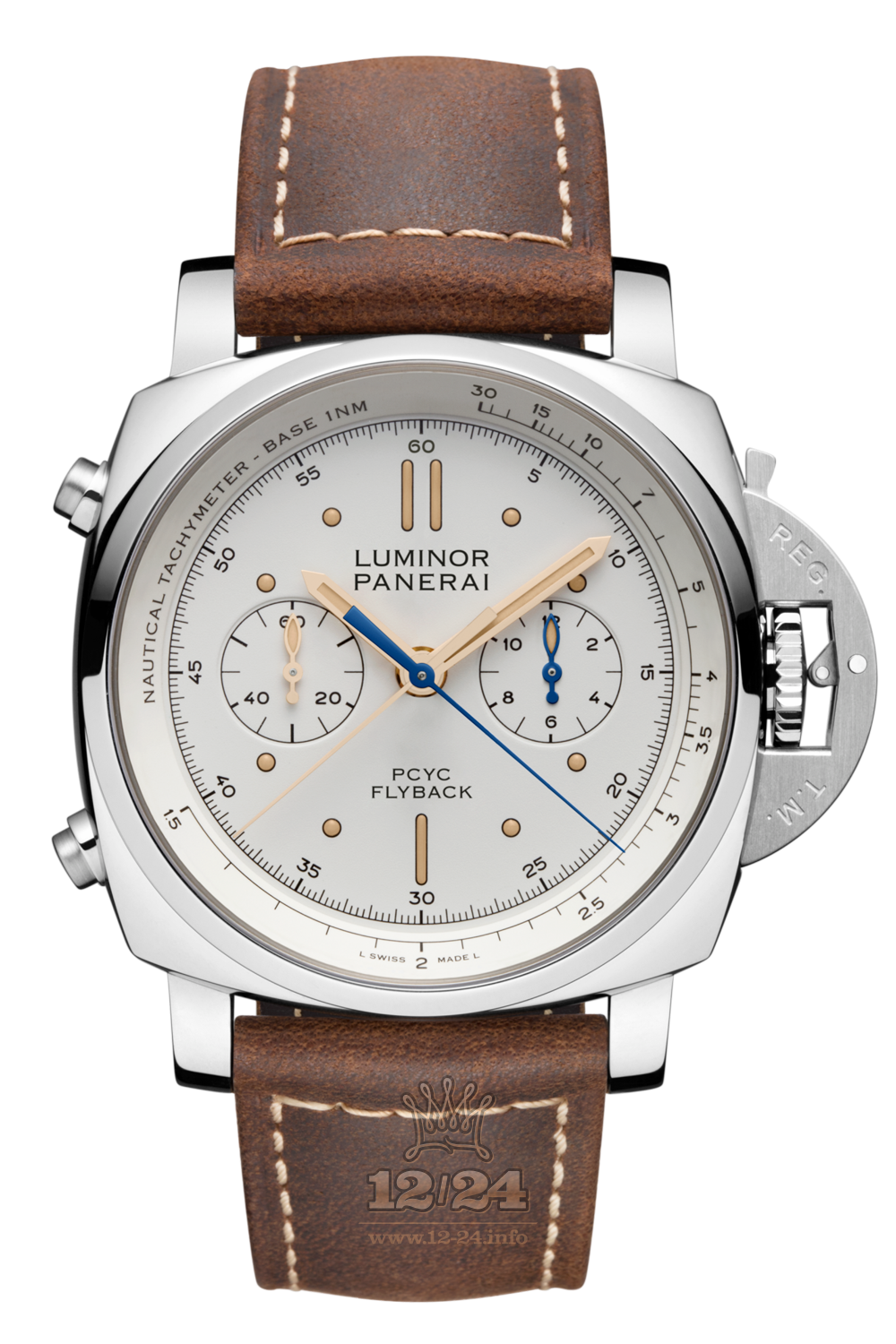 Panerai Luminor 1950 Watch PAM00654 44 mm Stainless steel Case White Dial