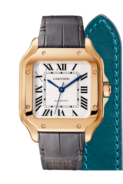 Cartier Santos de Cartier Watch WGSA0012 35 mm Pink gold Case Silver Dial