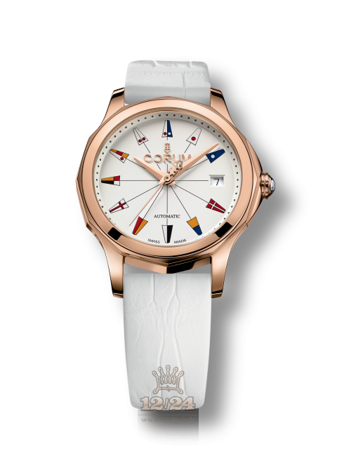 Corum Admiral Watch A082/02907 38 mm Pink gold Case White Dial