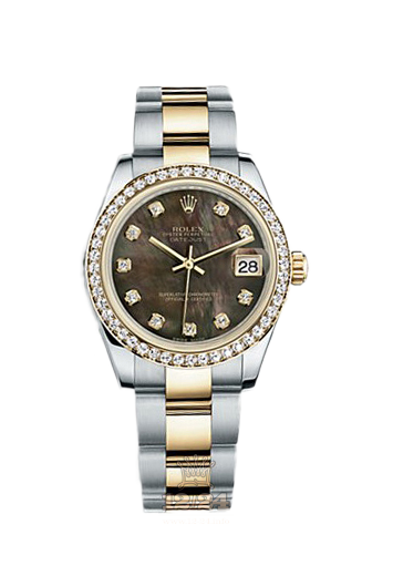 Rolex Datejust Watch 178383-0021 31 mm Steel / Yellow gold Case Black Dial
