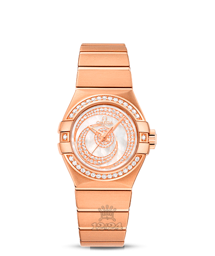 Omega Constellation Watch 123.55.27.20.55.005 27 mm Pink gold Case White Dial