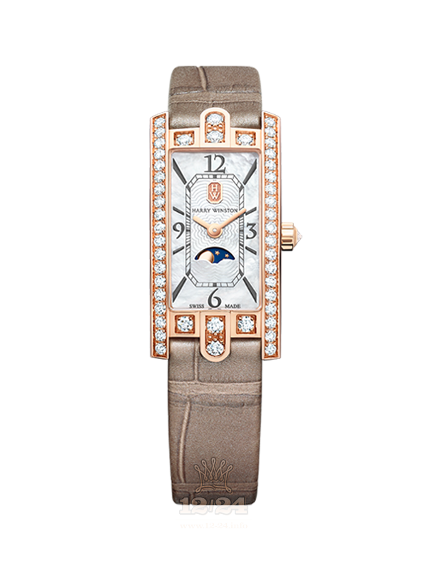 Harry Winston The Avenue Collection Watch AVCQMP16RR001 32 mm Pink gold Case White Dial