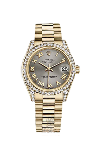 Rolex Datejust Watch 178158-0080 31 mm Yellow gold Case Gray Dial
