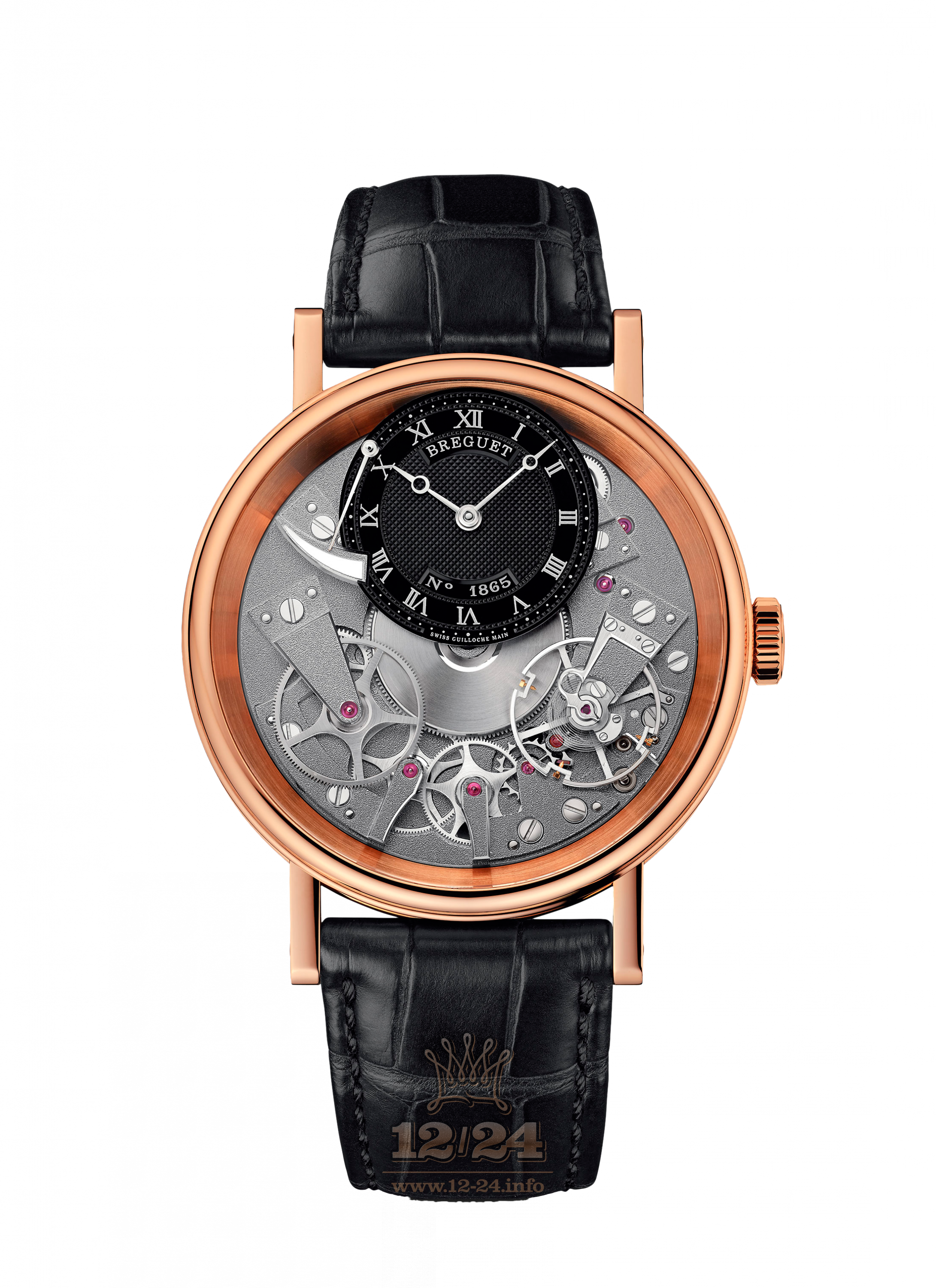 Breguet Tradition Watch 7057BR/G9/9W6 40 mm Pink gold Case Black Dial