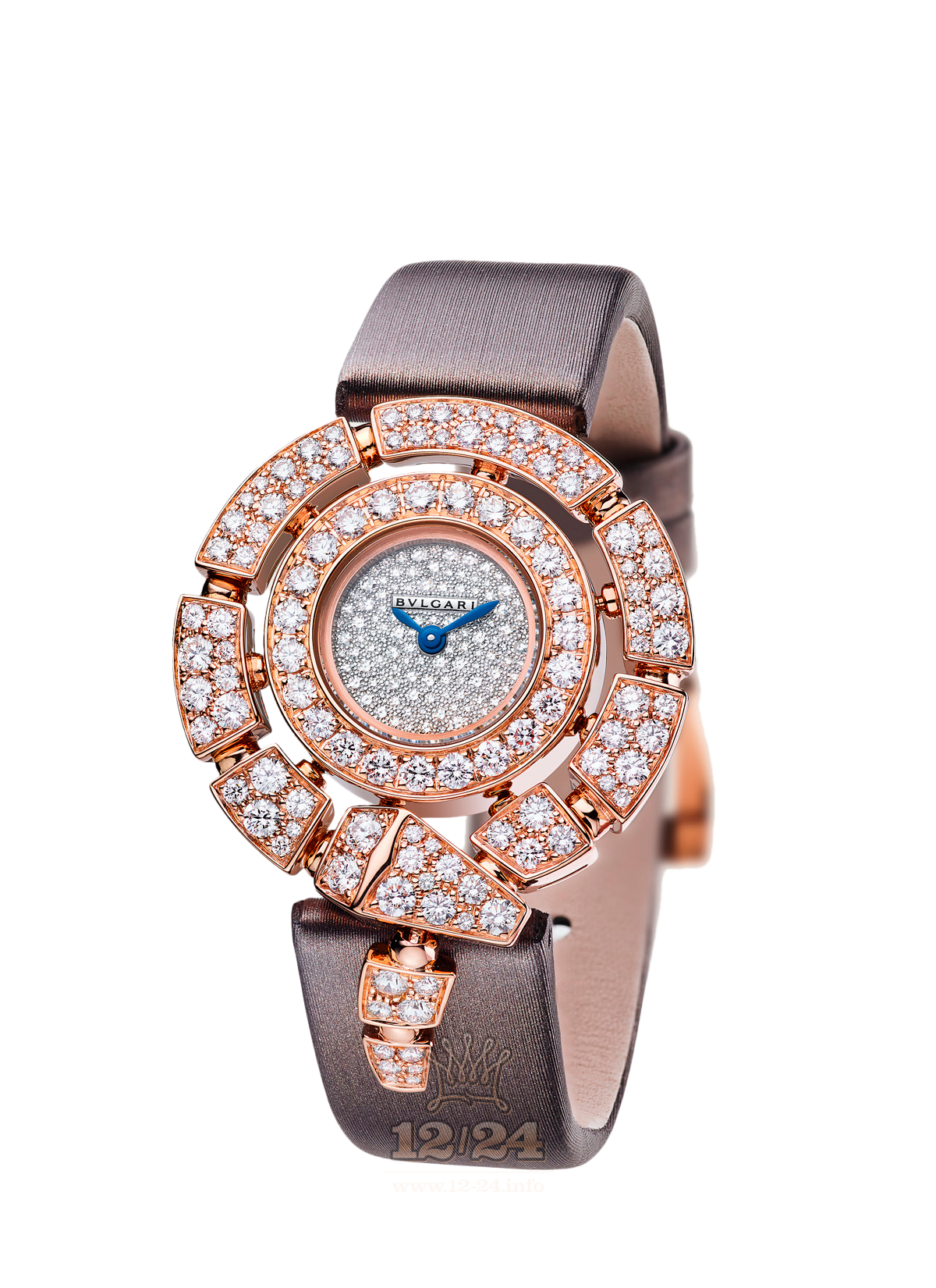 Bvlgari Serpenti Watch 102676 SPP30D2GD2L 30 mm Pink gold Case Silver Dial