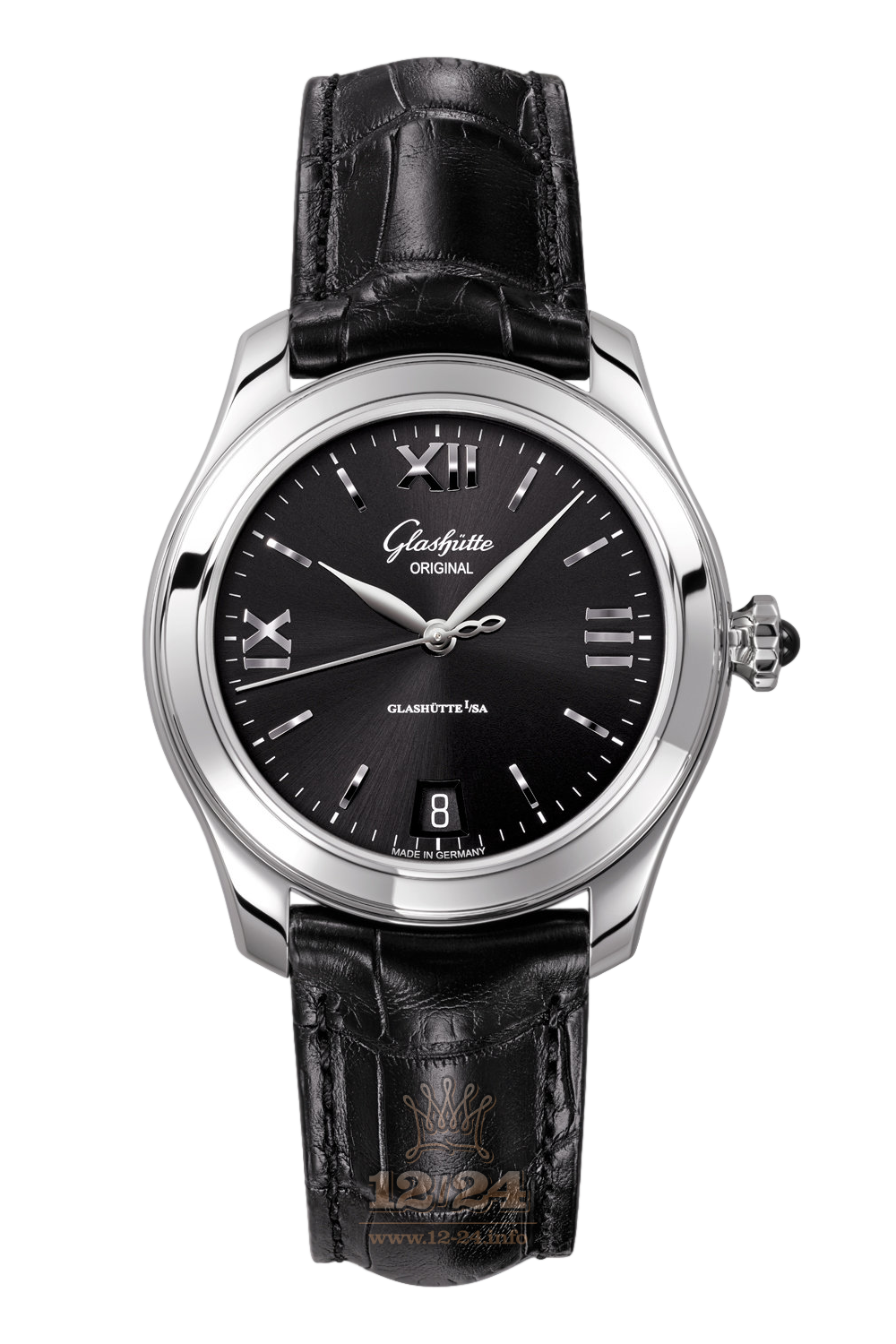 Glashutte Ladies Watch 1-39-22-20-02-04 36 mm Stainless steel Case Black Dial
