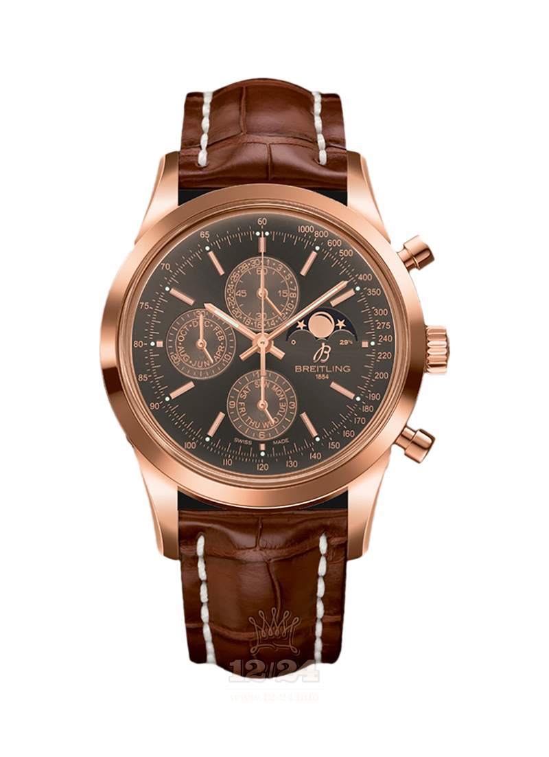 Breitling Transocean Watch R19310C6|Q601|739P|R20BA.1.1 43 mm Red gold Case Brown (chocolate) Dial