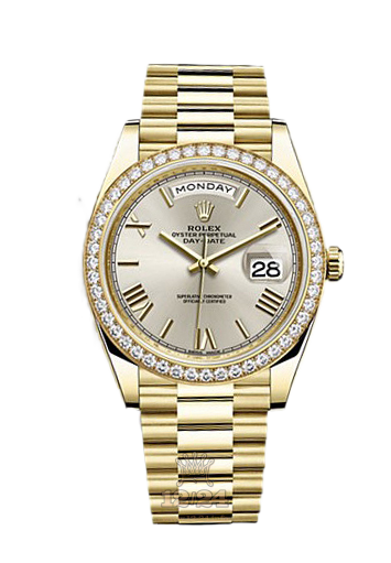 Rolex Day-Date Watch 228348rbr-0007 40 mm Yellow gold Case Silver Dial