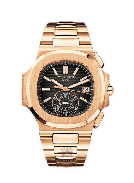 Patek Philippe Nautilus Watch 5980/1R-001 40 mm Pink gold Case Black Brown (chocolate) Dial