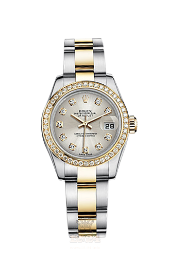 Rolex Lady-Datejust Watch 179383-0017 26 mm Steel / Yellow gold Case Silver Dial