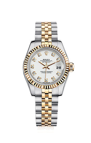 Rolex Lady-Datejust Watch 179173-0085 26 mm Steel / Yellow gold Case White Dial