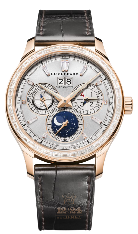 Chopard L.U.C Watch 171927-5001 43 mm Pink gold Case Silver Dial
