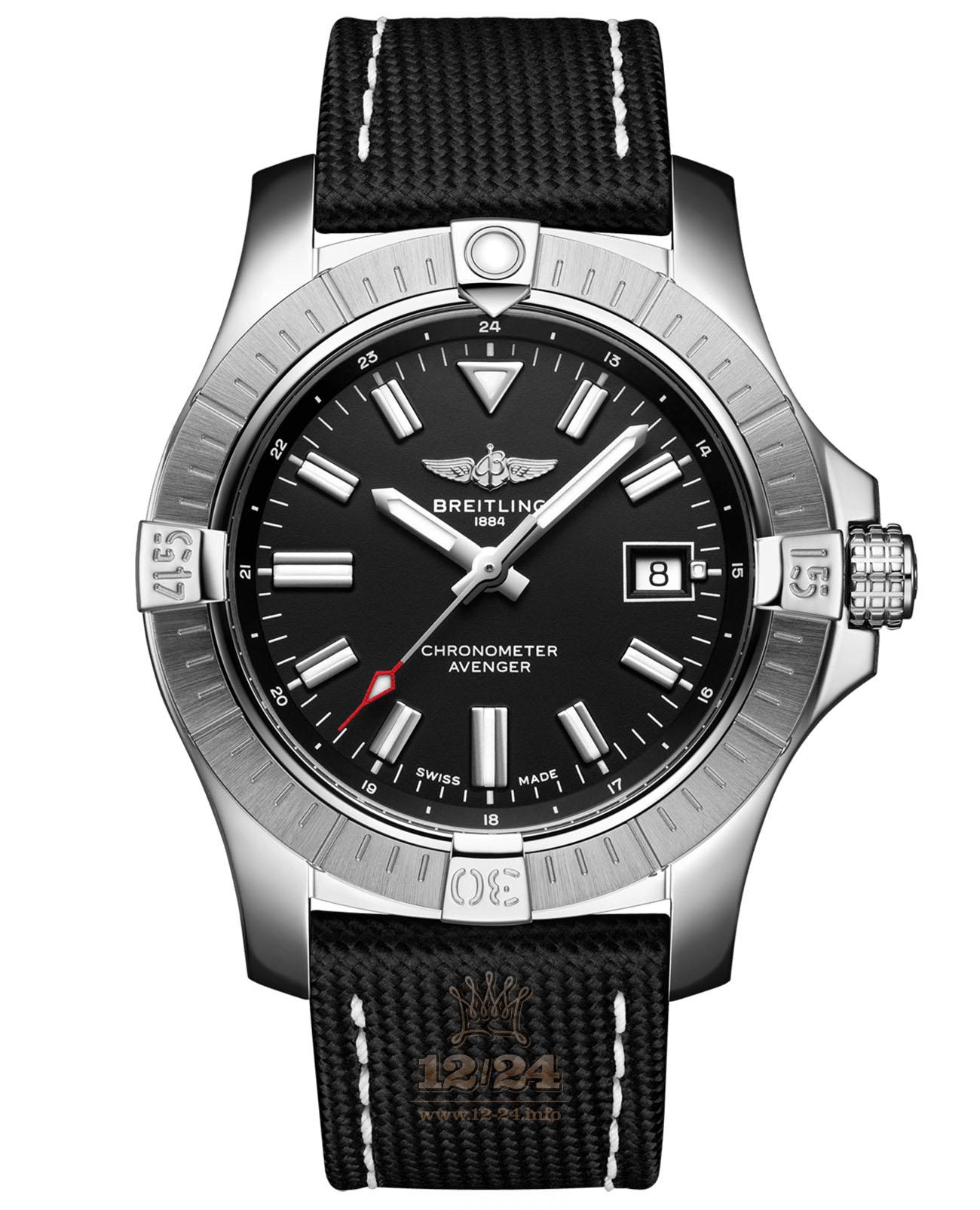 Breitling Avenger Watch A17318101B1X2 43 mm Stainless steel Case Black Dial