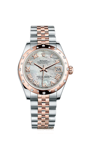 Rolex Lady-Datejust Watch 178341-0005 31 mm Steel / Pink gold Case White Dial