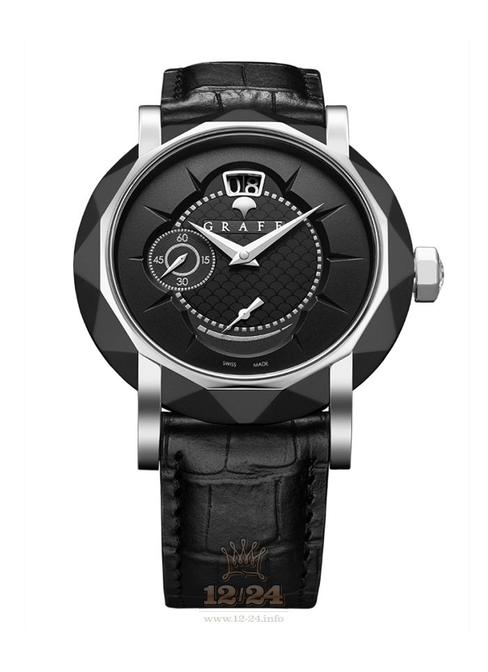 Graff GraffStar Watch GS45DLCWGB3 45 mm White gold DLC coating Case Black Dial