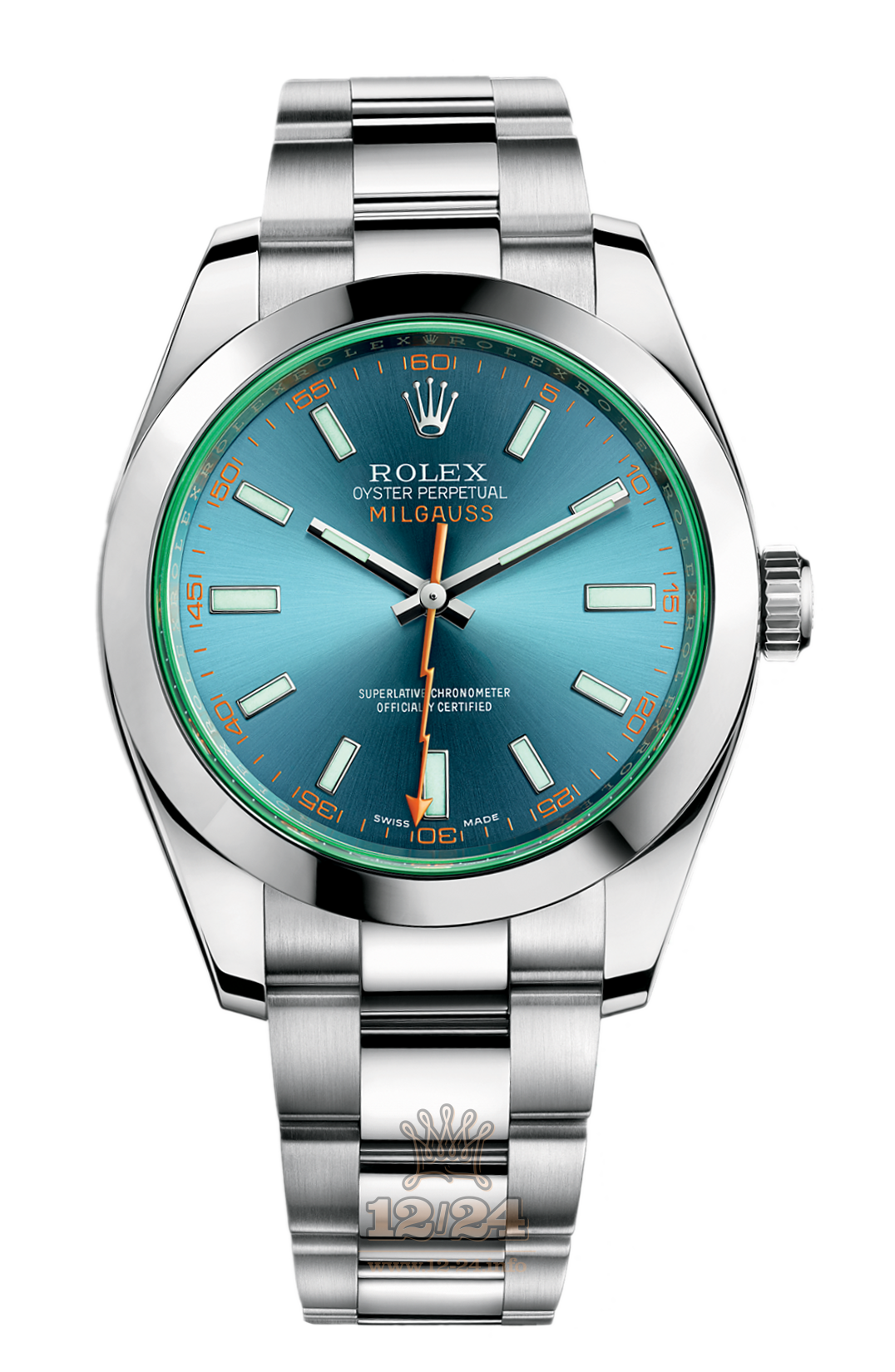 Rolex Milgauss Watch 116400gv-0002 40 mm Stainless steel Case Blue Dial