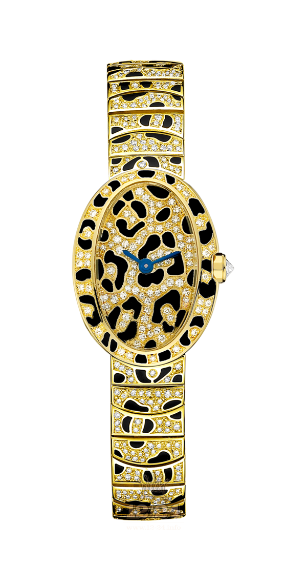 Cartier Baignoire Watch HPI00961 30 mm Yellow gold Case Black Silver Golden Dial