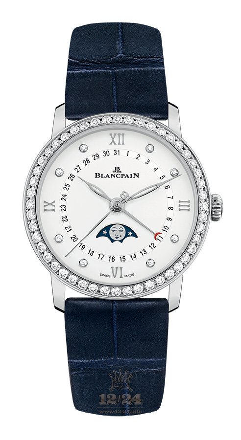 Blancpain Villeret Watch 6126-4628-55B 33 mm Stainless steel Case White Dial