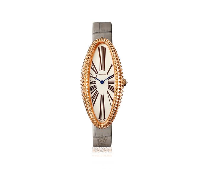 Cartier Baignoire Watch WGBA0009 47 mm Pink gold Case Golden Dial