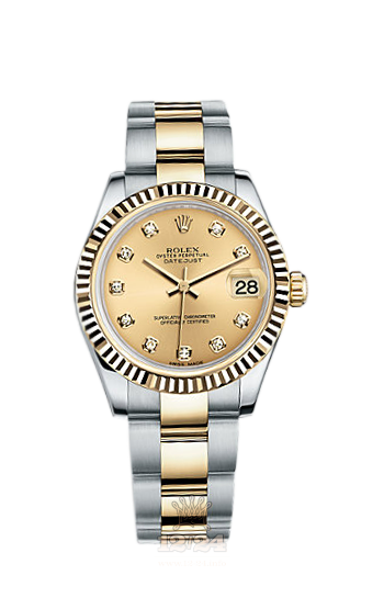 Rolex Lady-Datejust Watch 178273-0018 31 mm Steel / Yellow gold Case Golden Dial