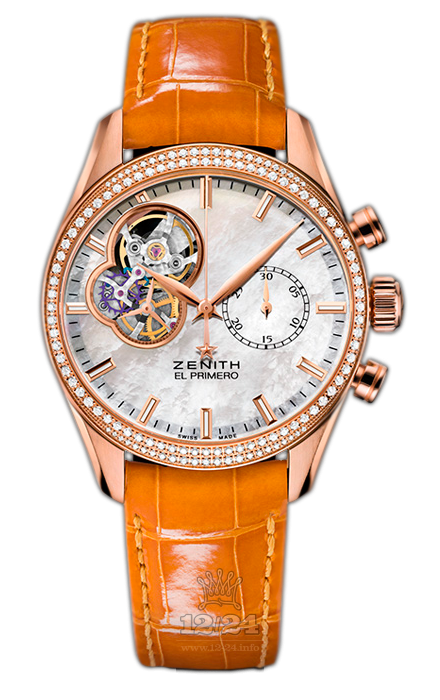 Zenith Chronomaster Watch 22.2150.4062/81.C753 38 mm Pink gold Case White Dial