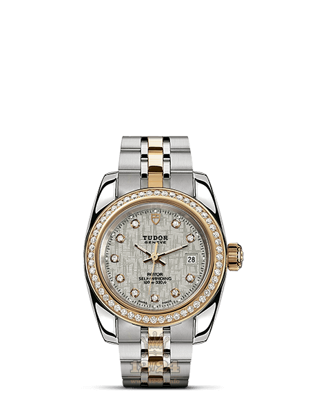 Tudor Classic Watch M22023-0004 28 mm Steel / Yellow gold Case Gray Dial