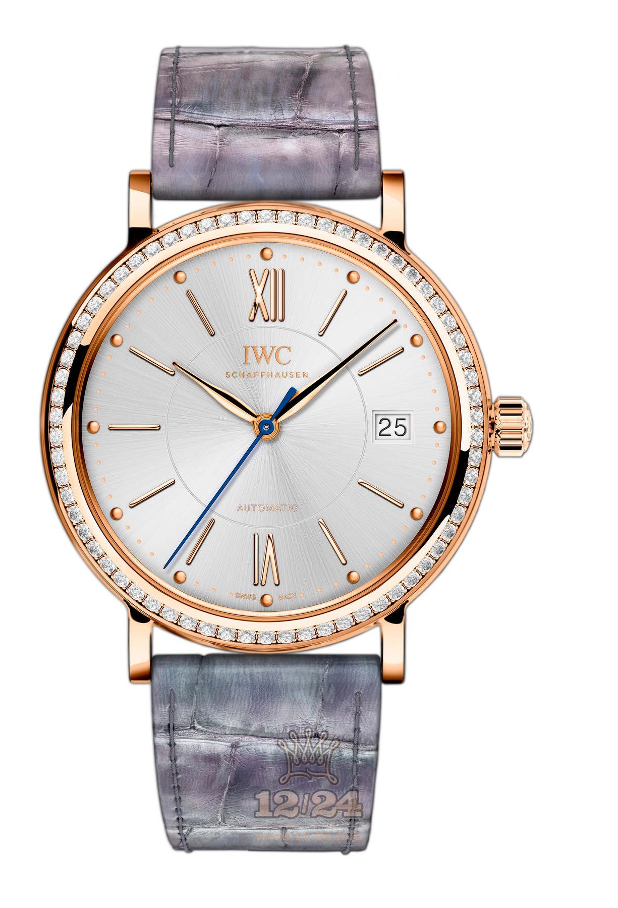 IWC Portofino Watch IW458107 37 mm Pink gold Case Silver Dial