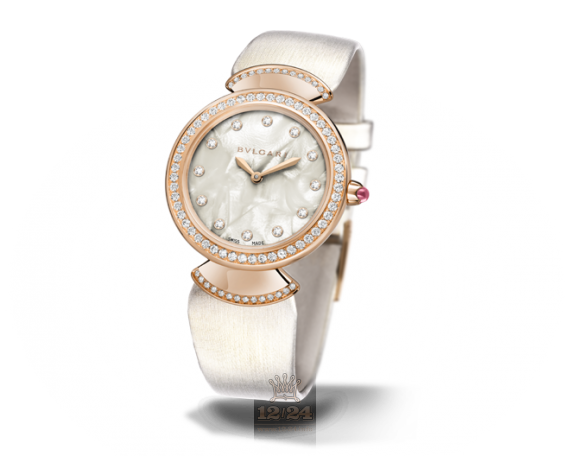 Bvlgari Divas Dream Watch 102433 DVP30WGDL/12 30 mm Pink gold Case White Silver Dial