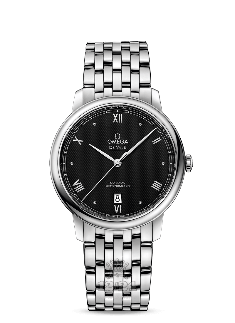 Omega De Ville Watch 424.10.40.20.01.002 40 mm Stainless steel Case Black Dial