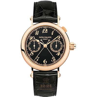 Patek Philippe Grand Complications Watch 5959R-001 33 mm Pink gold Case Black Dial