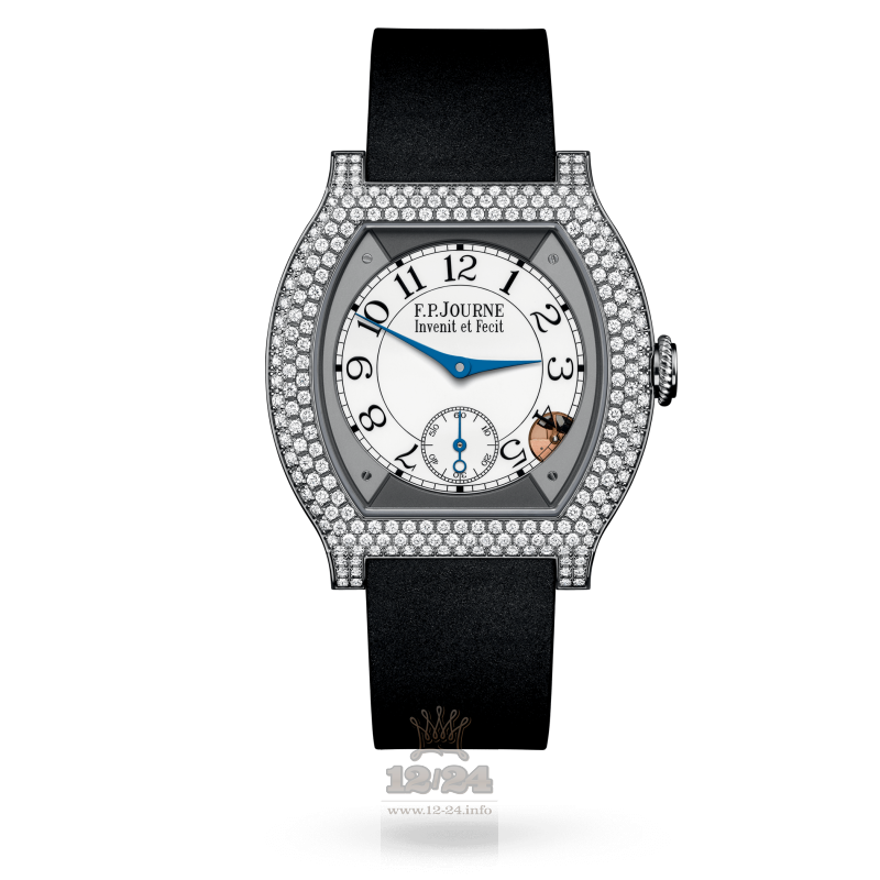 F.P.Journe Elegante Watch 40 mm titanium 12 rows of diamonds 40 mm Titanium Case White Dial