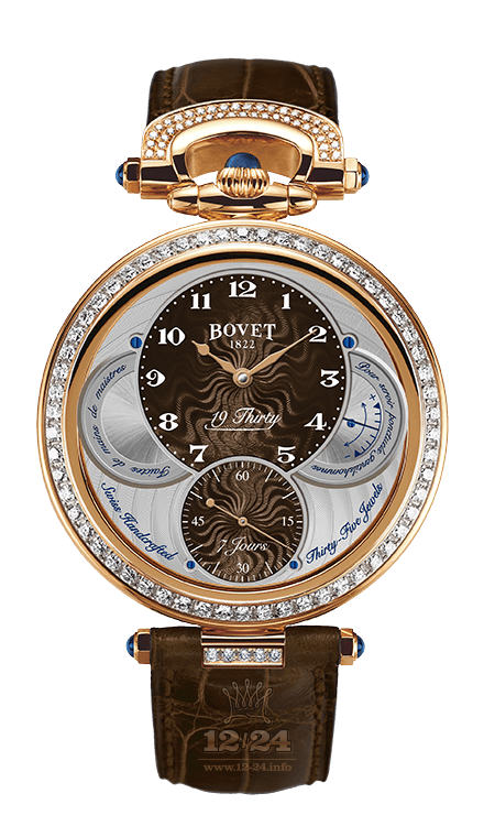 Bovet 19Thirty Watch NTR0019-SD123 42 mm Pink gold Case Gray Brown (chocolate) Dial