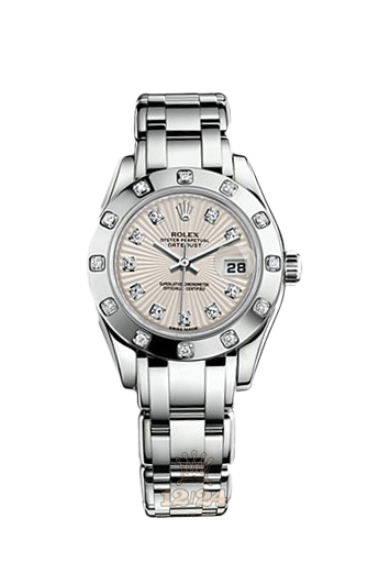 Rolex Pearlmaster Watch 80319-0115 29 mm White gold Case Beige Dial