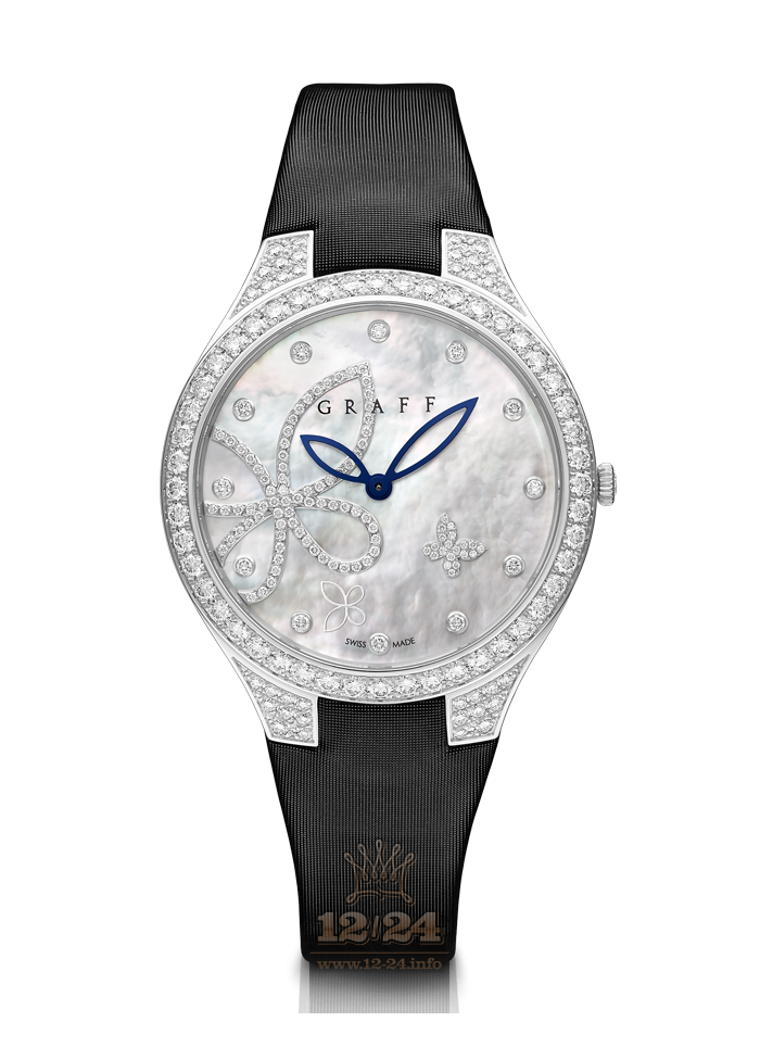 Graff Butterfly Watch BF38WGSKDMPW1 38 mm White gold Case White Dial