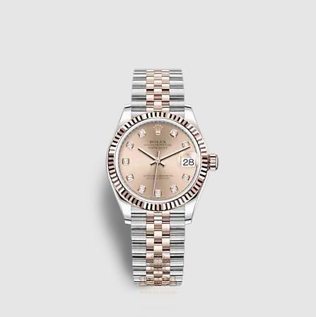 Rolex Datejust Watch 278271-0024 31 mm Stainless steel Pink gold Case Pink Dial