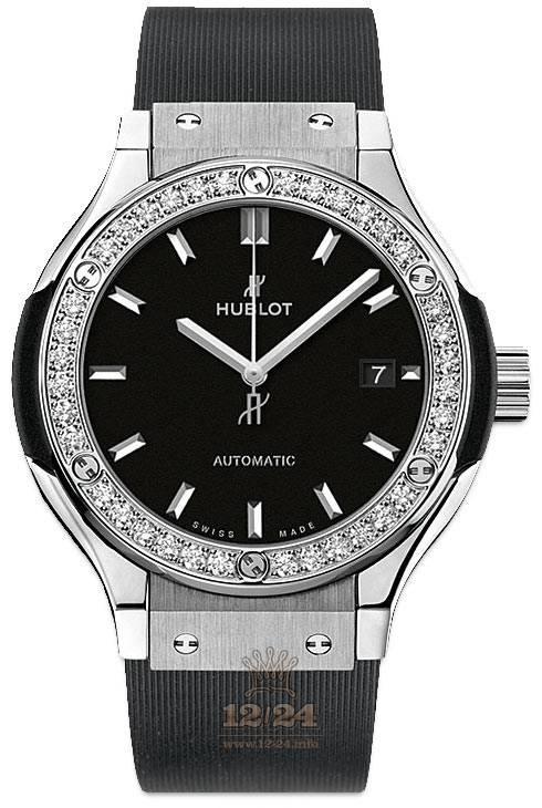 Hublot Classic Fusion Watch 582.NX.1170.RX.1204 33 mm Titanium Case Black Dial