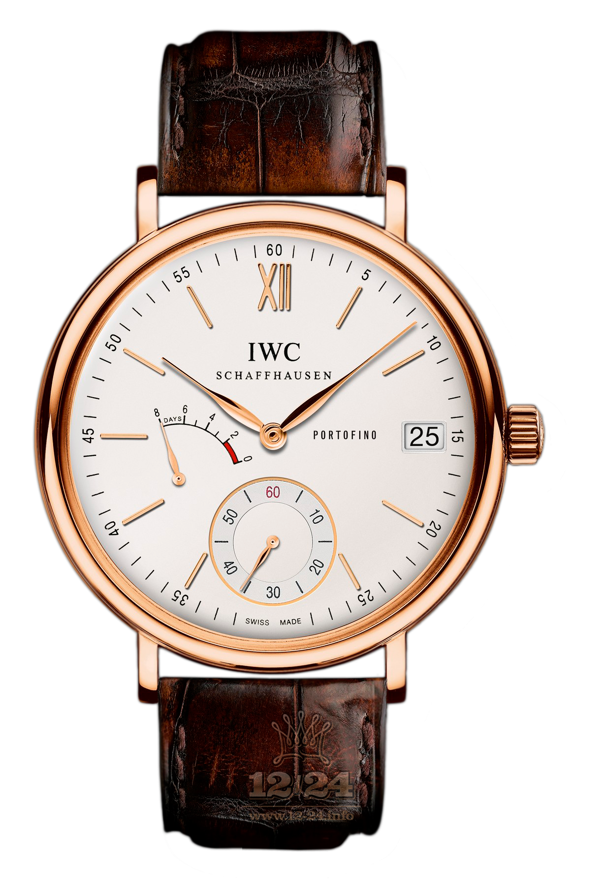 IWC Portofino Watch IW510107 45 mm Pink gold Case White Silver Dial